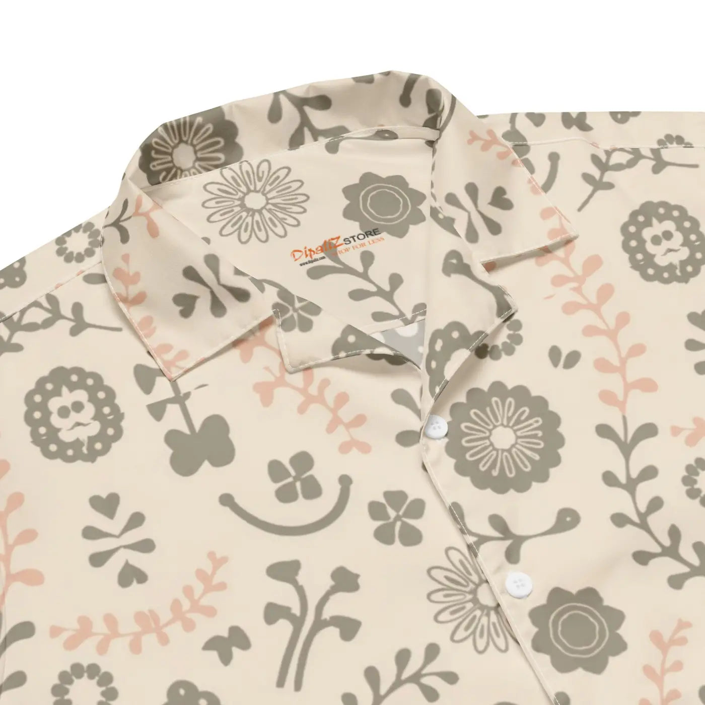Nature Pattern Button Shirt – Eco Friendly - Dipaliz