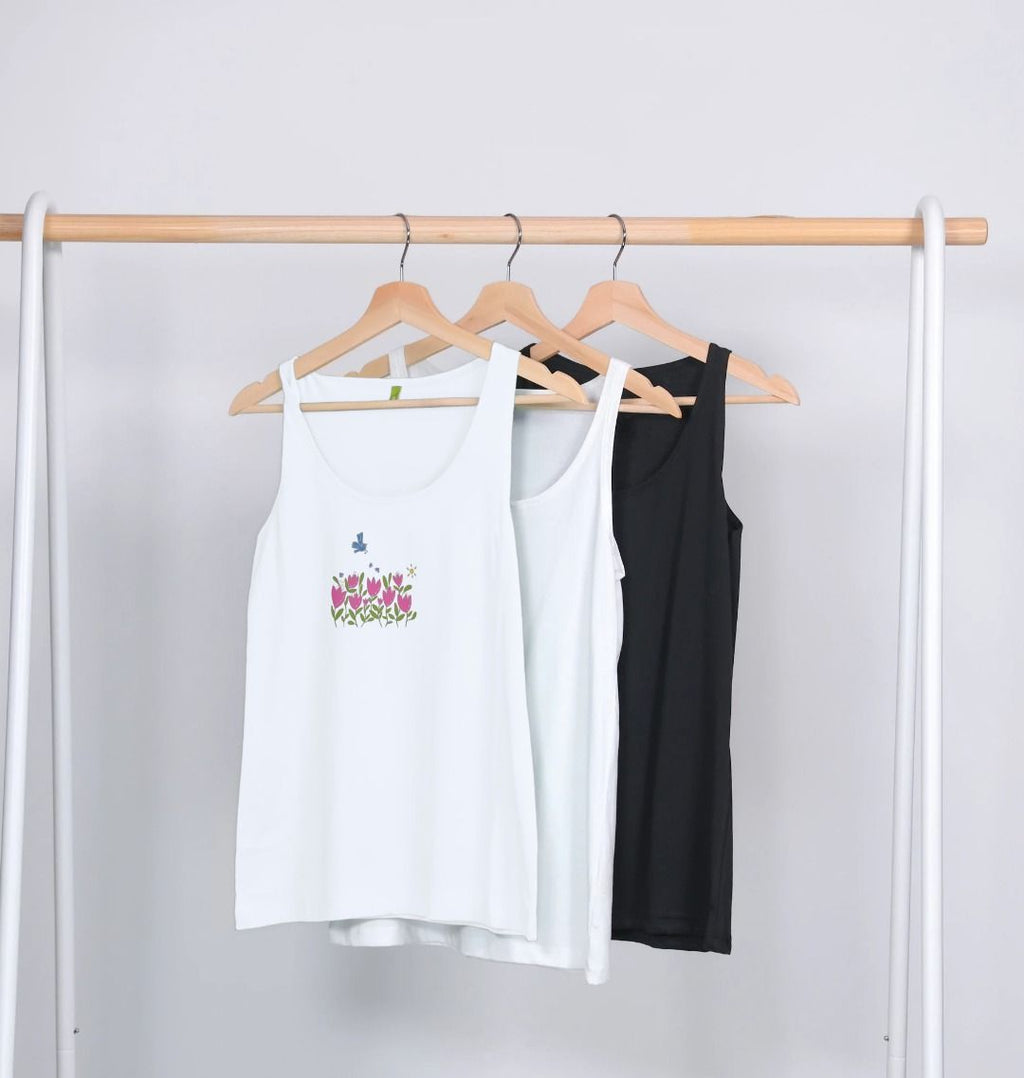 "Blooming Spirit" Breezy Tulip Scoop Tank T-Shirt (Adult)