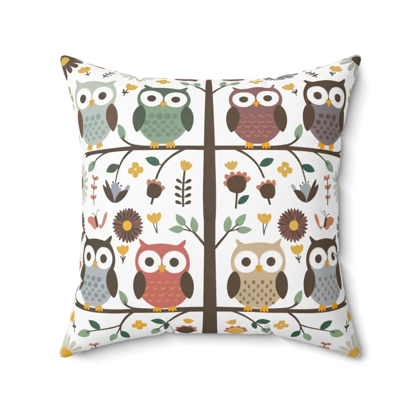 Sustainable Owl Pillows – Eco-friendly 18x18 - Dipaliz
