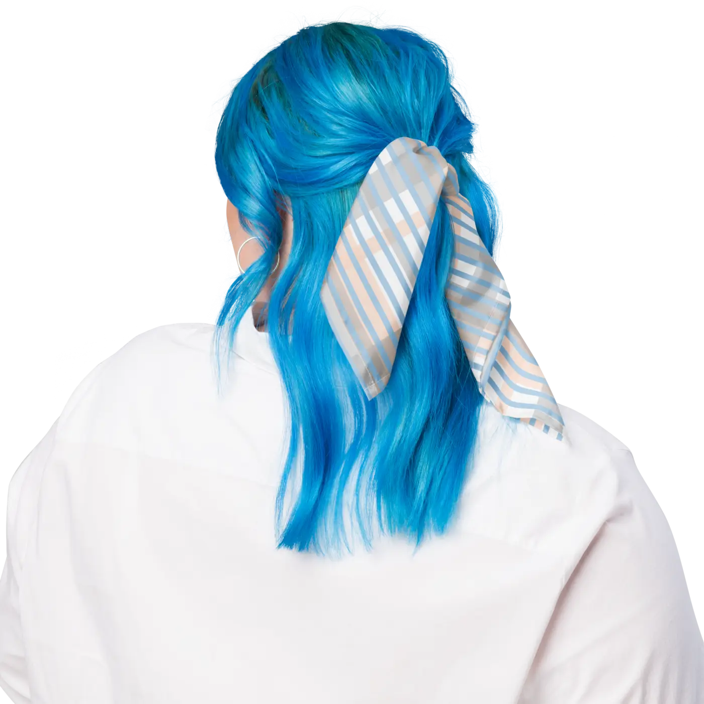 Bold Print Bandana – Eco Friendly Blue Stripes - Dipaliz