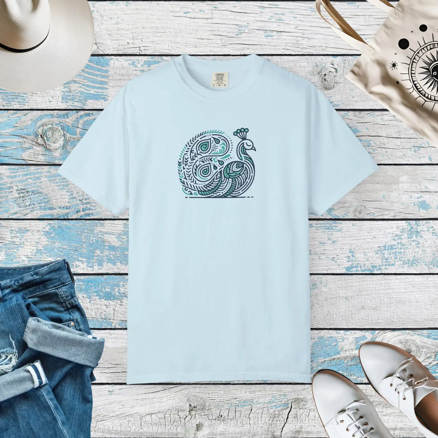 Peacock Tee – Eco-friendly Women’s Clothing - Dipaliz
