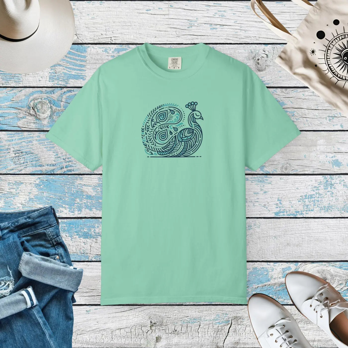 Peacock Tee – Eco-friendly Women’s Clothing - Dipaliz