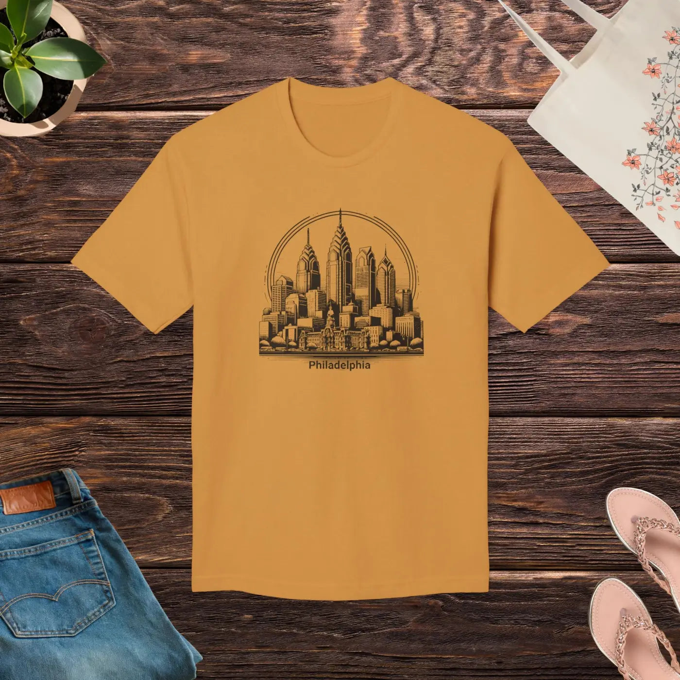 Philly Skyline Tee – Eco-friendly Women’s Clothing - Dipaliz
