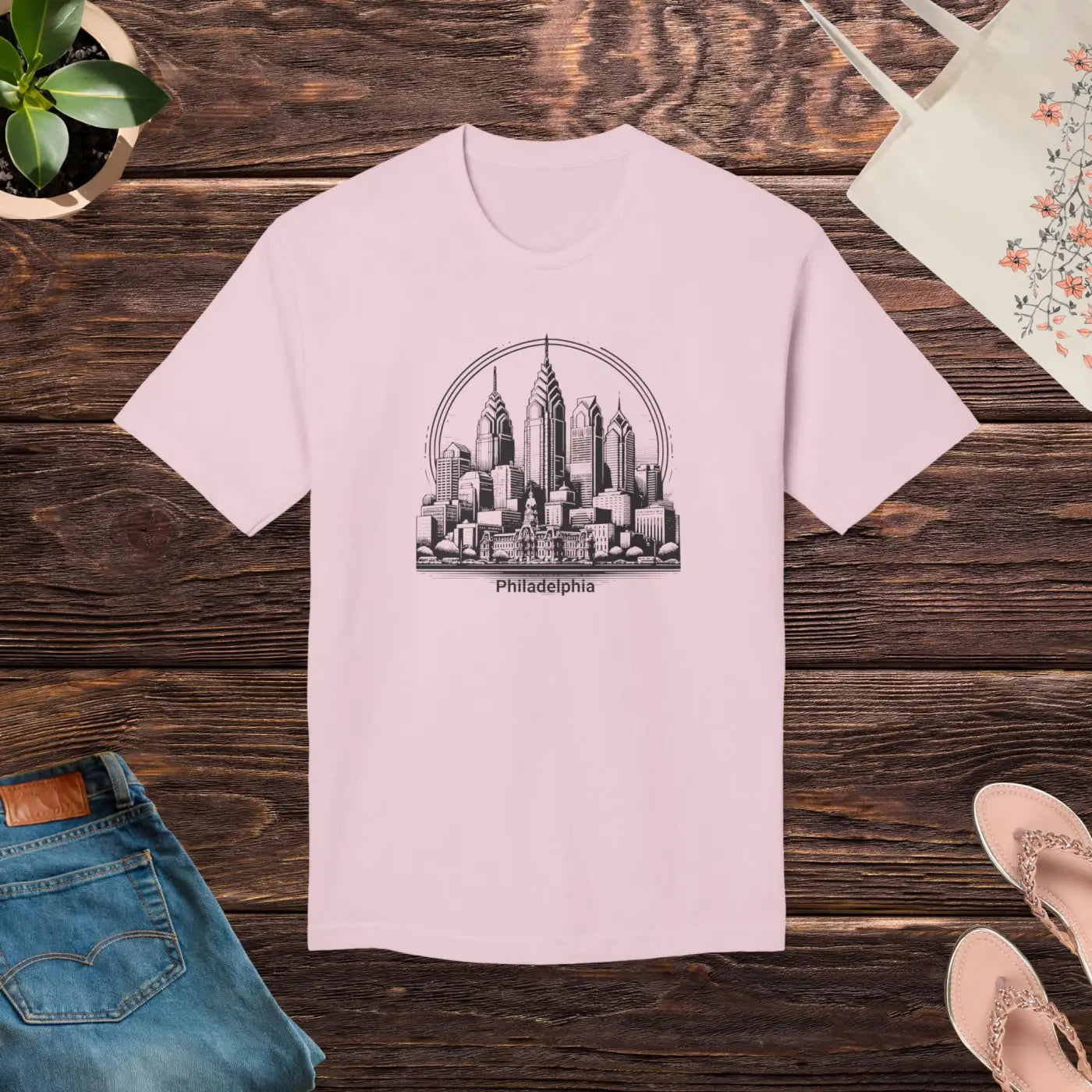 Philly Skyline Tee – Eco-friendly Women’s Clothing - Dipaliz