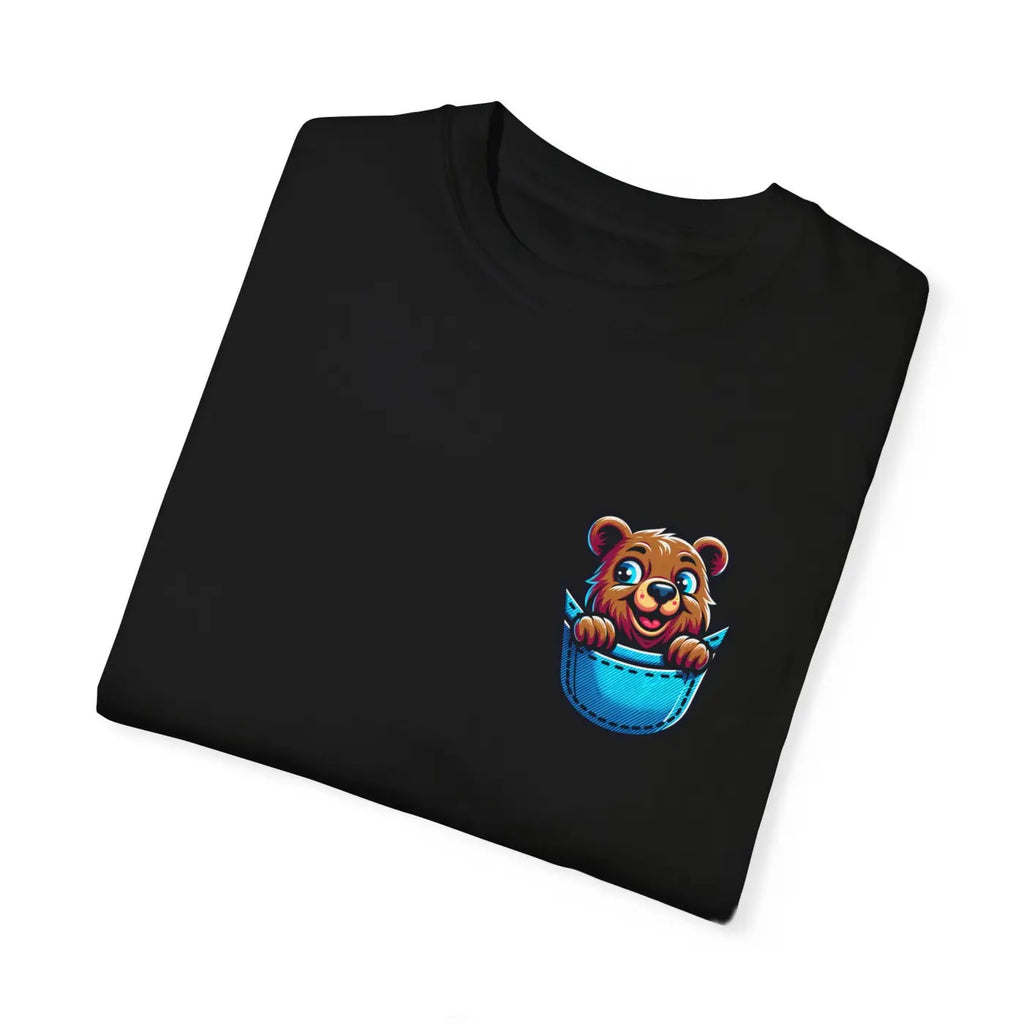Bear in a Pocket Tee – Eco-friendly Cotton Top - Dipaliz