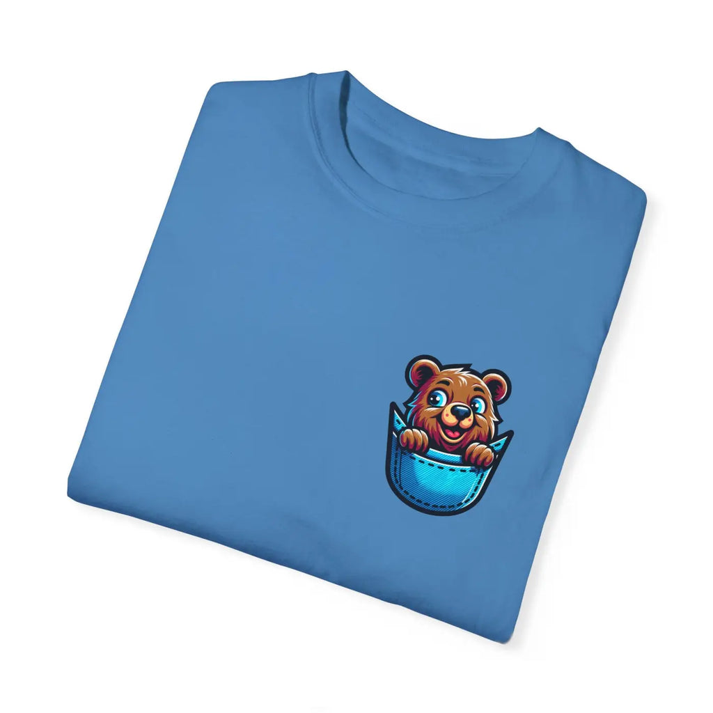 Bear in a Pocket Tee – Eco-friendly Cotton Top - Dipaliz