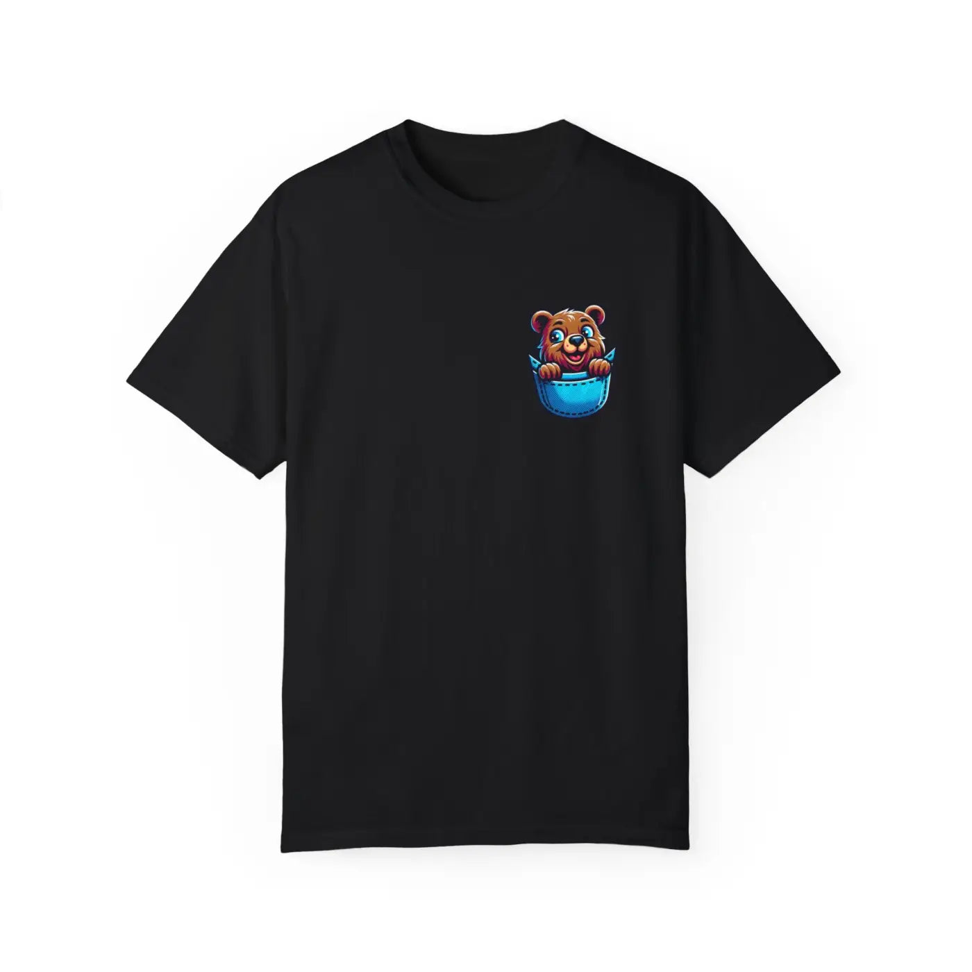 Bear in a Pocket Tee – Eco-friendly Cotton Top - Dipaliz