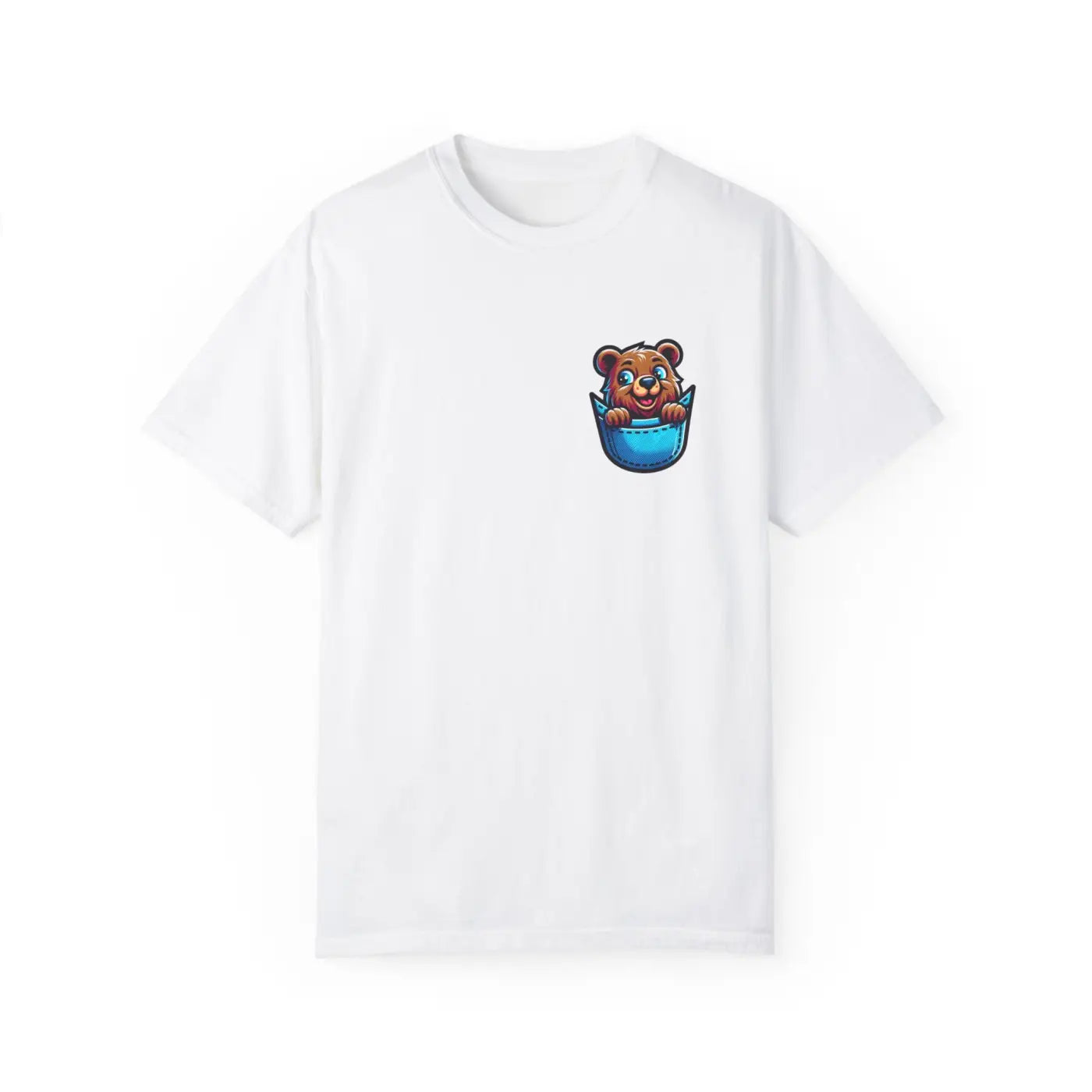 Bear in a Pocket Tee – Eco-friendly Cotton Top - Dipaliz