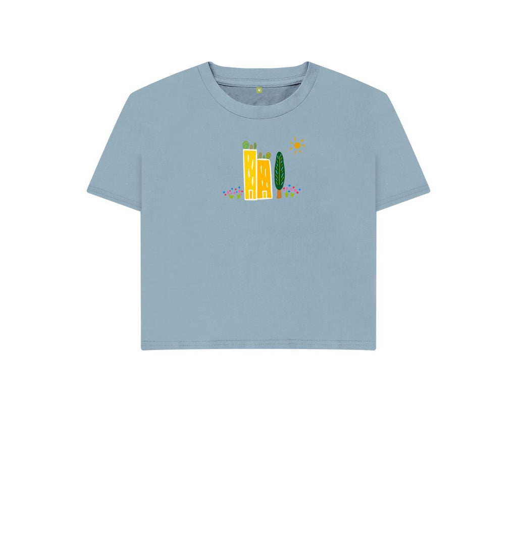 Green Cities Crop Top Boxy T-Shirt