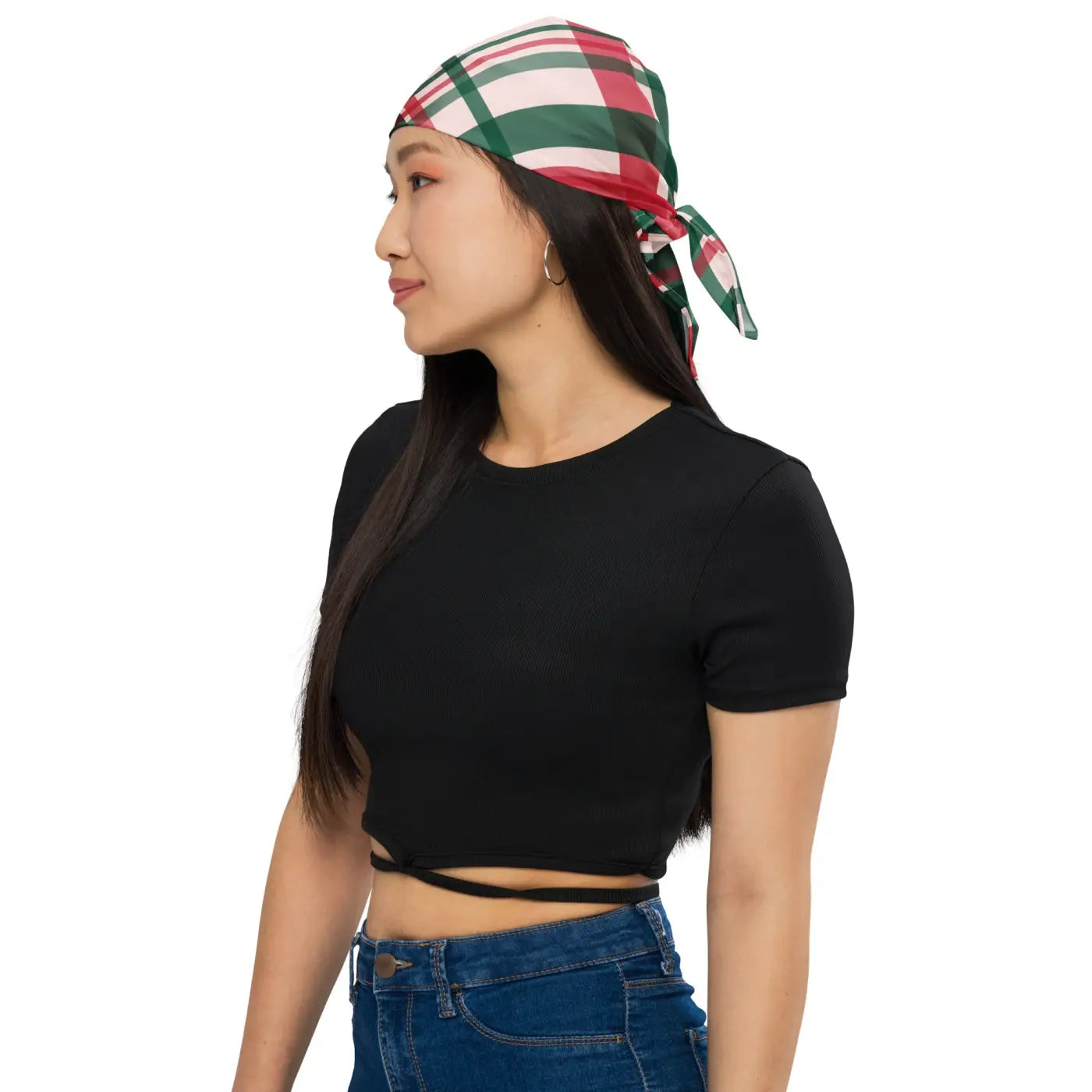 Red Striped Bandana – Eco-friendly Women’s Clothing - Dipaliz