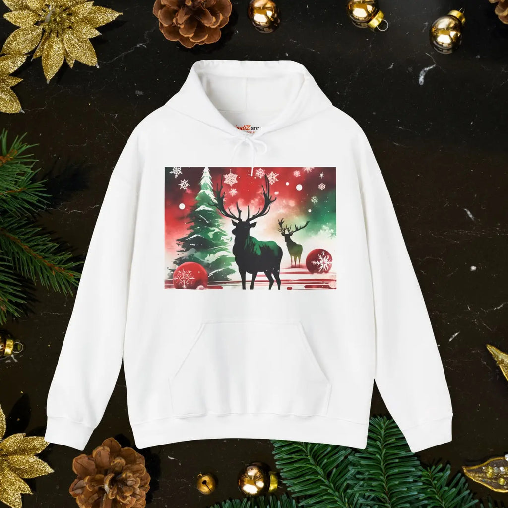 Rudolf Reindeer Hooded Sweatshirt – Eco-friendly - Dipaliz