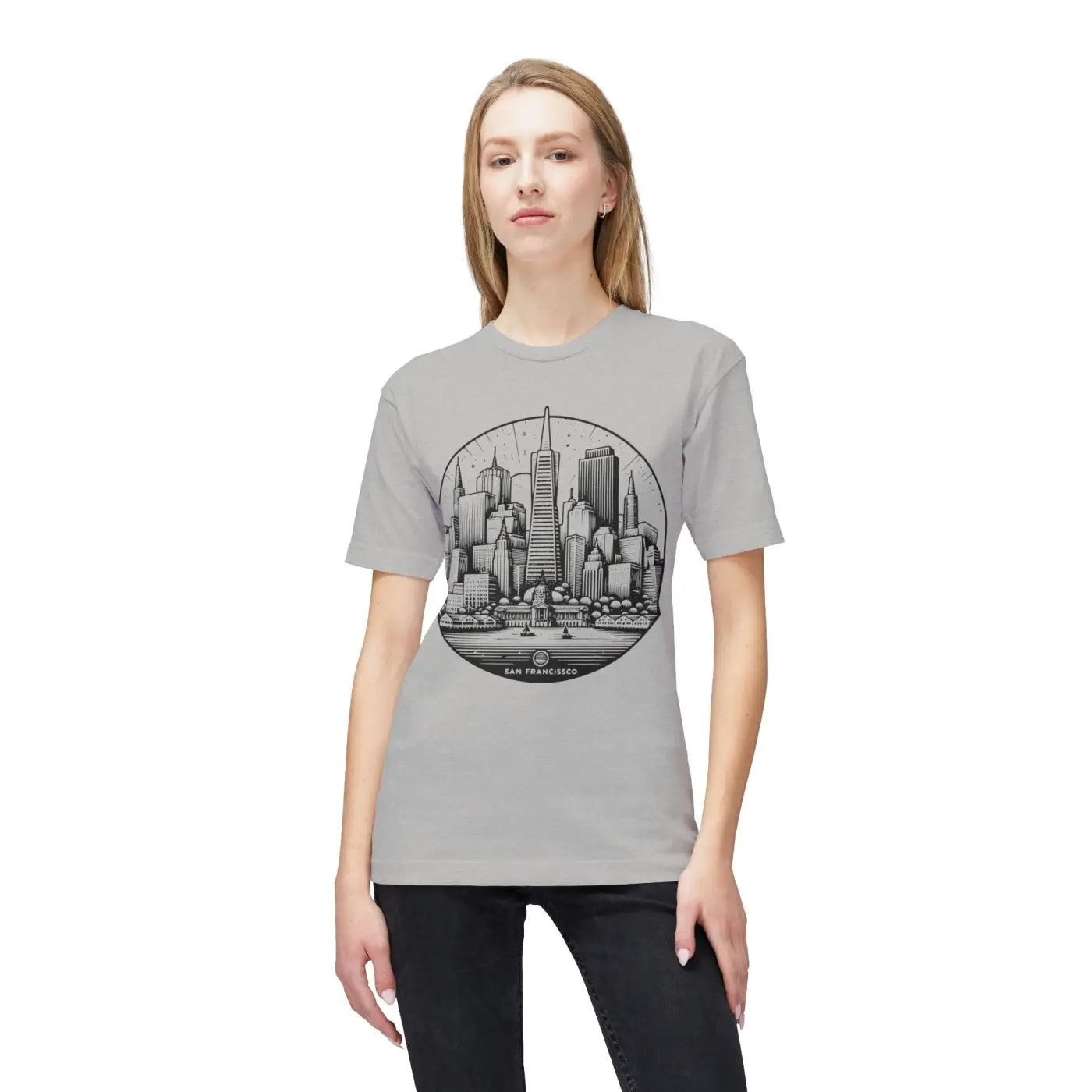 San Francisco City Skyline Cotton Tee - Eco-friendly - Dipaliz