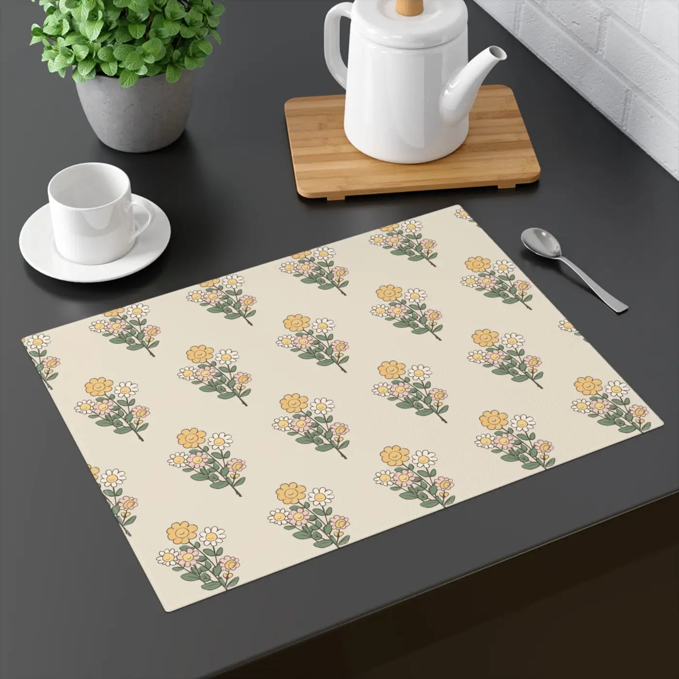 Floral Placemat – Eco-friendly Cotton Decor - Dipaliz