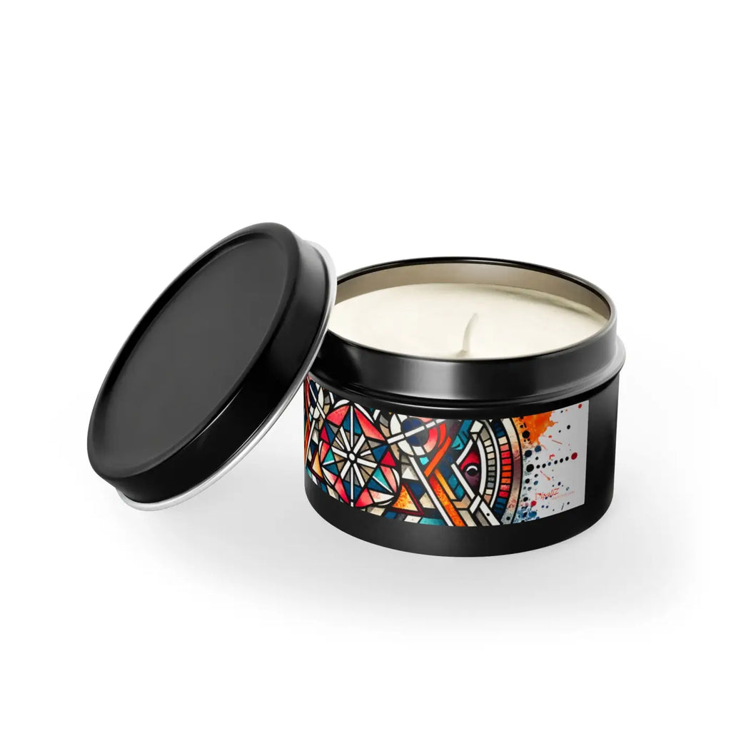 Abstract Pattern Tin Candles – Eco-friendly Gift - Dipaliz