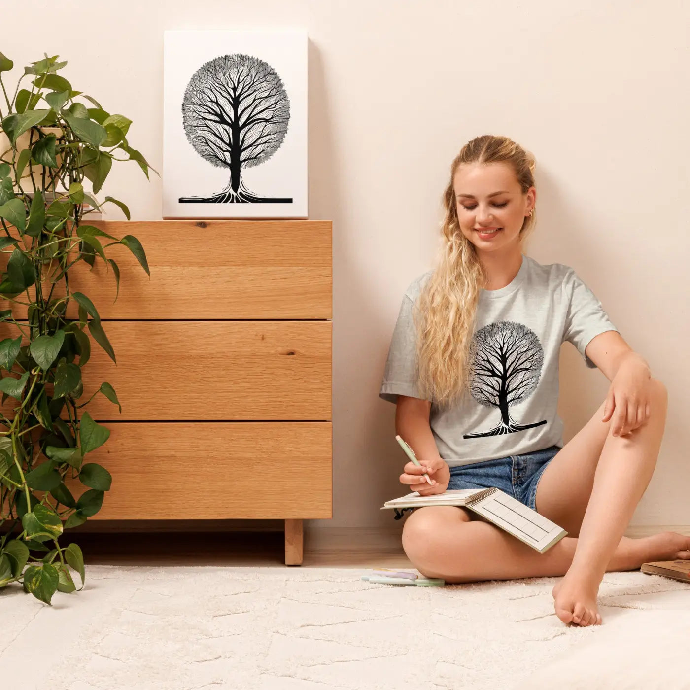 Dipaliz Stylish T-shirt Tree Eco-friendly Women’s Clothing - Dipaliz