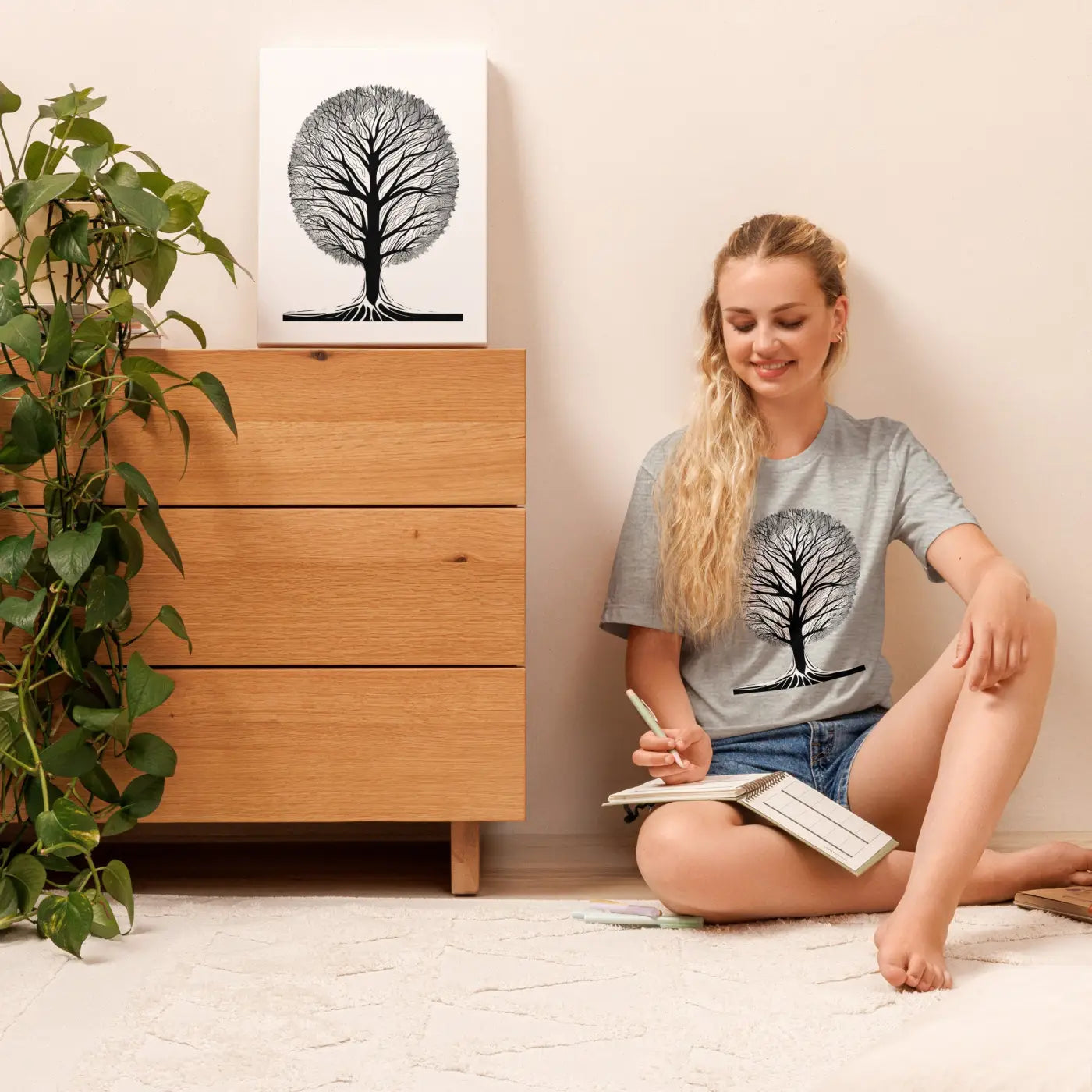 Dipaliz Stylish T-shirt Tree Eco-friendly Women’s Clothing - Dipaliz