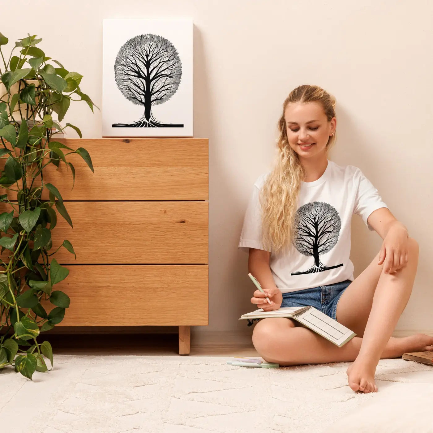 Dipaliz Stylish T-shirt Tree Eco-friendly Women’s Clothing - Dipaliz