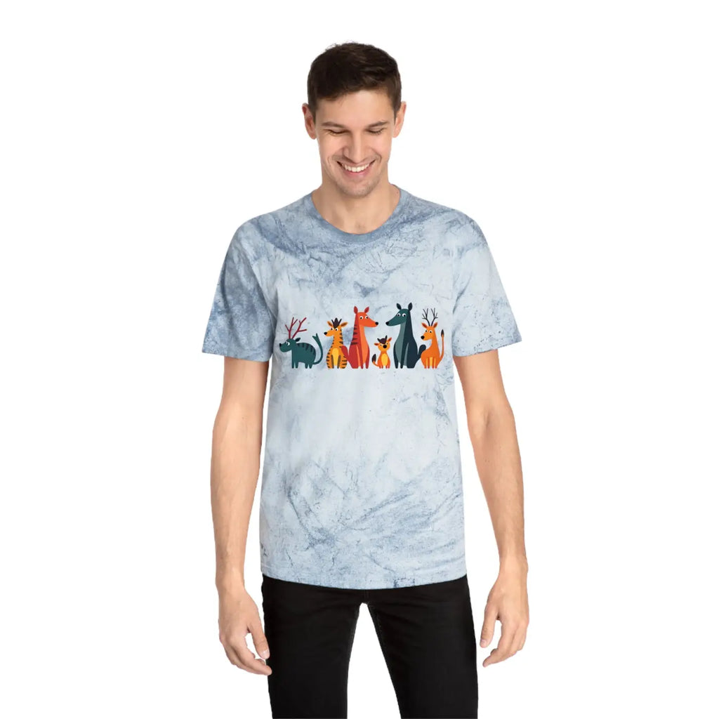 Unisex Color Blast Tee – Eco-friendly Summer - Dipaliz