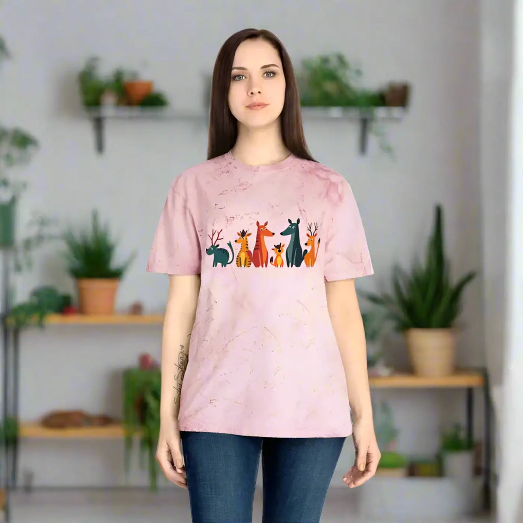 Unisex Color Blast Tee – Eco-friendly Summer - Dipaliz
