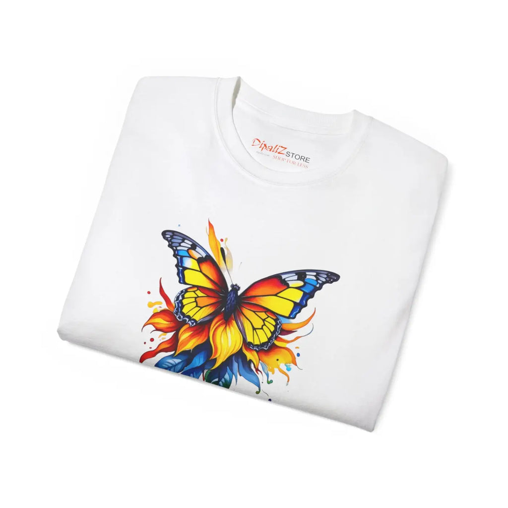 Butterfly Cotton Tee – Eco-friendly Women’s Clothing - Dipaliz