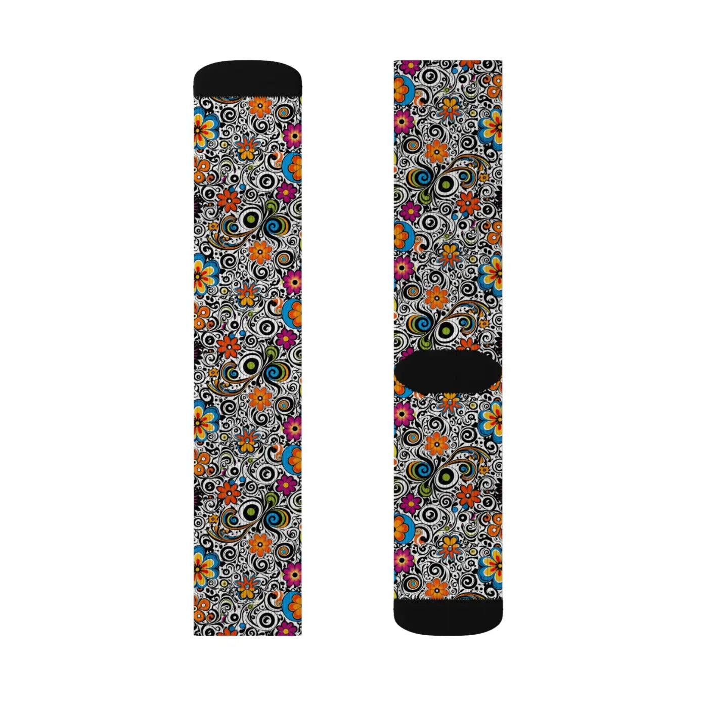 Vibrant Floral Pattern Socks – Eco Friendly - Dipaliz