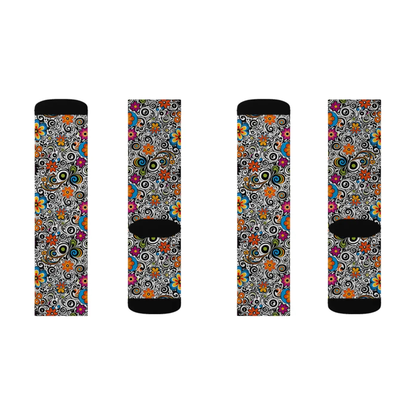 Vibrant Floral Pattern Socks – Eco Friendly - Dipaliz