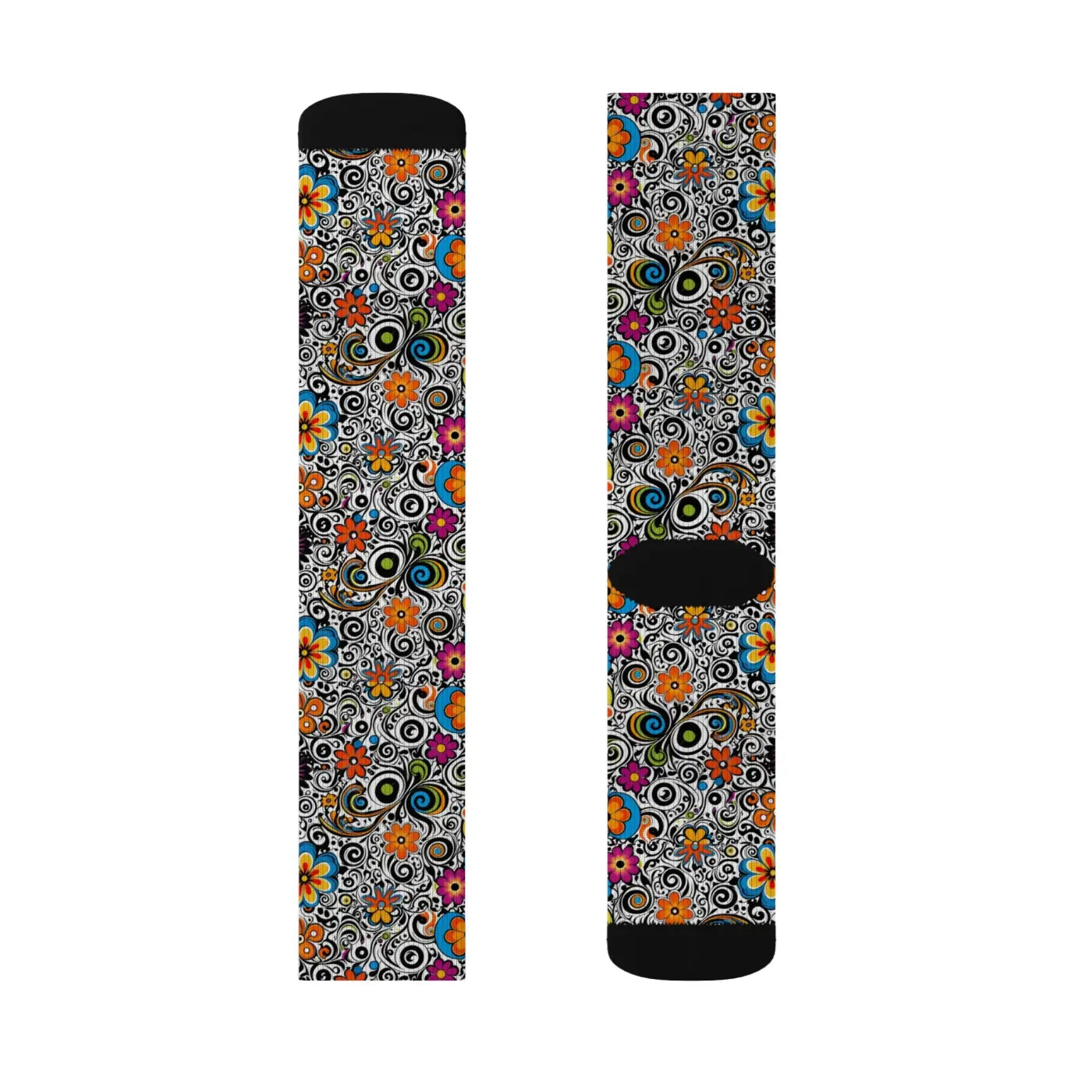 Vibrant Floral Pattern Socks – Eco Friendly - Dipaliz