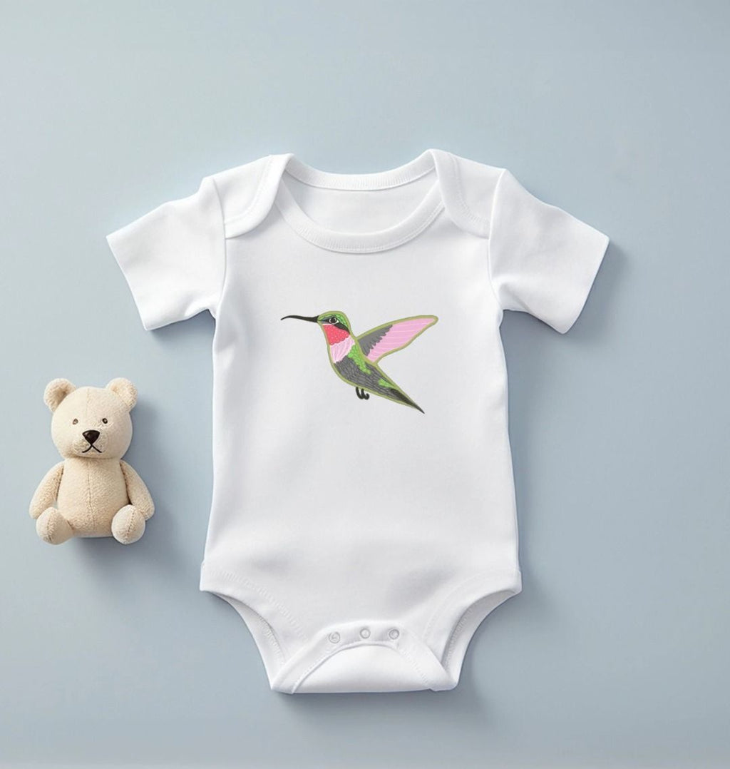 Hummingbird Organic Onesie - White (Celebrate Pollinators)