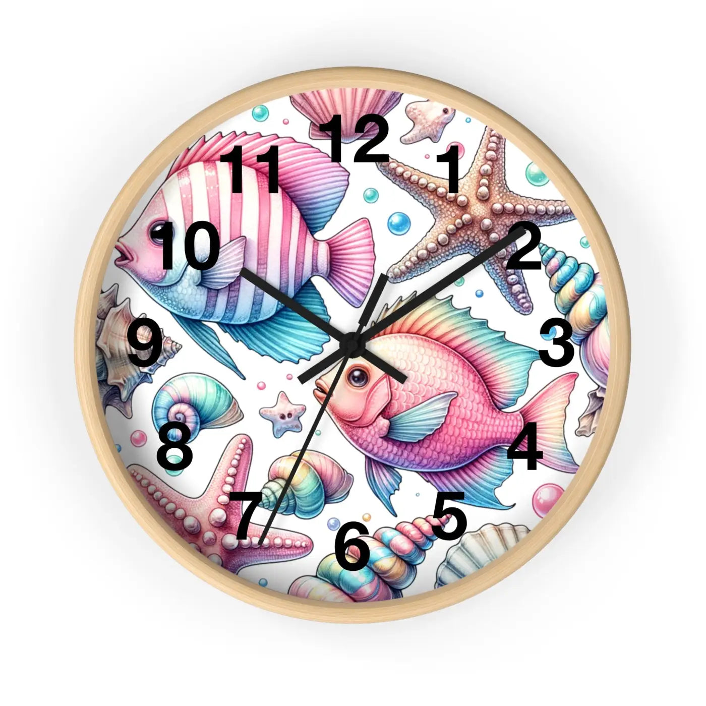 Fishes Wall Clock – Eco Friendly 12 Inch - Dipaliz