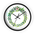 Floral Wreath Wall Clock – Eco-friendly Wood - Dipaliz