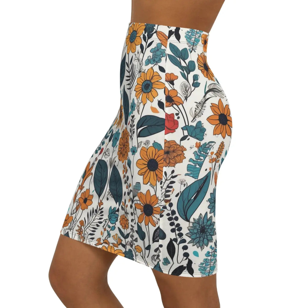 Yellow Flowers Mini Skirt – Eco-friendly Clothing - Dipaliz