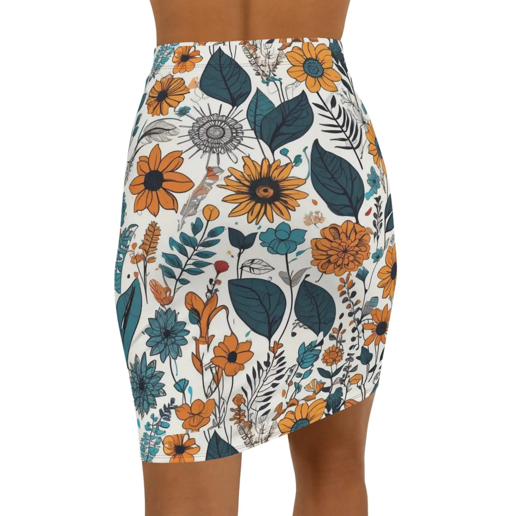 Yellow Flowers Mini Skirt – Eco-friendly Clothing - Dipaliz
