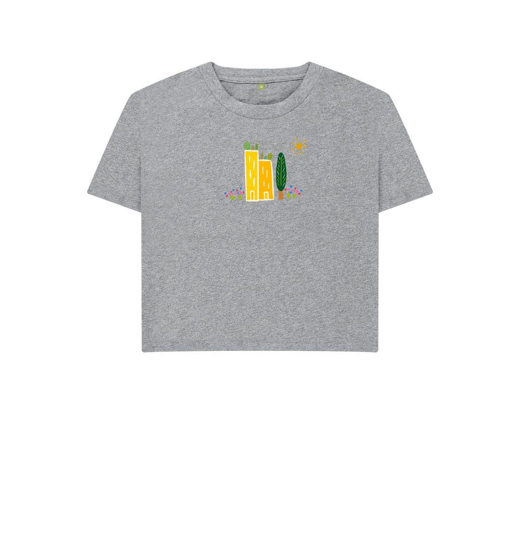 Green Cities Crop Top Boxy T-Shirt